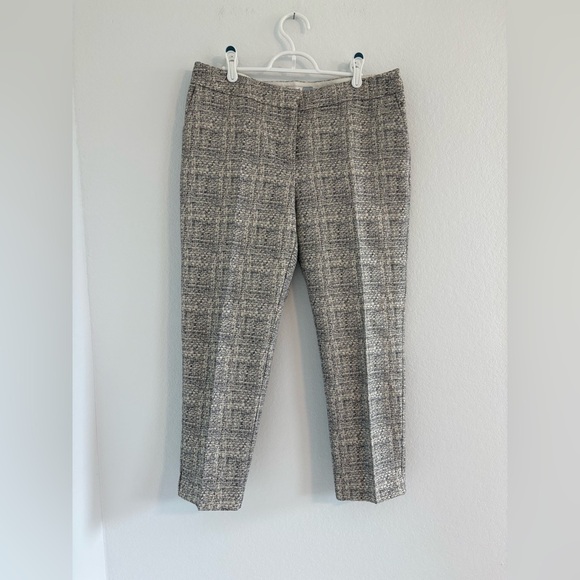 Boden Metalic Silver Bistro Crop Trouser - Picture 7 of 15